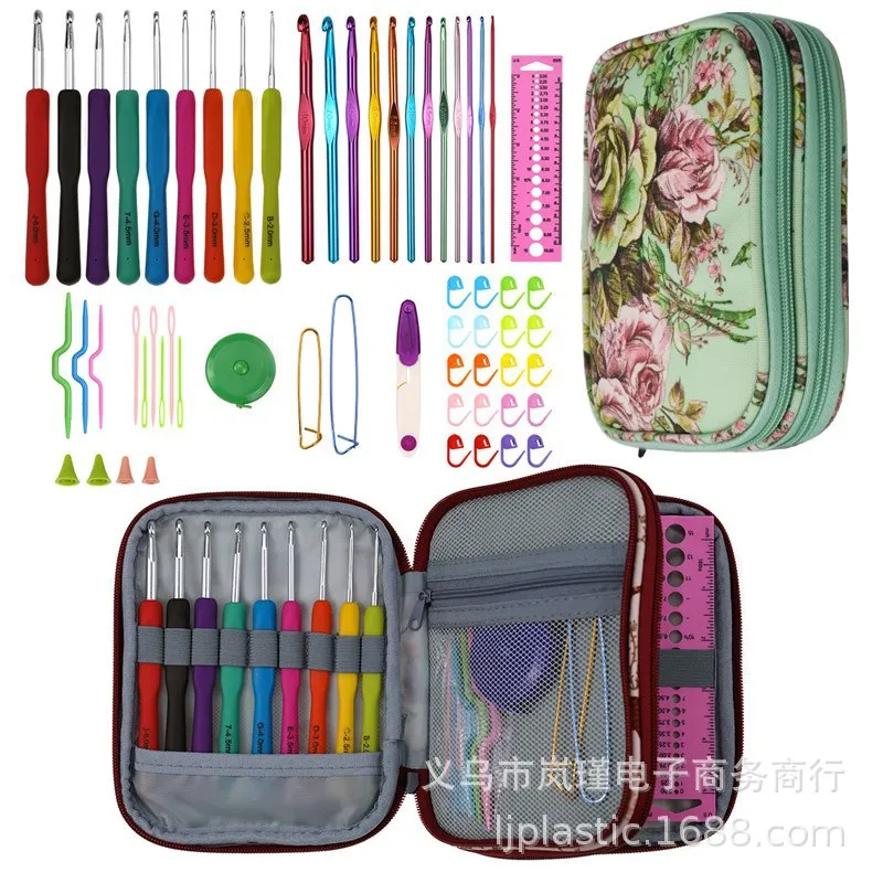 21 Crochet and Accessories Set Weaving Tools with Storage Bag