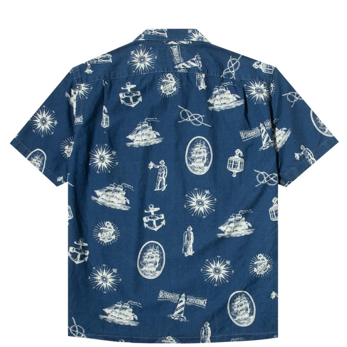 ALOHA INDIGO NAUTICAL CAMP SHIRT