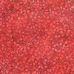 Artisan Batiks - Joyful Holidays Holly Garnet Metallic Yardage