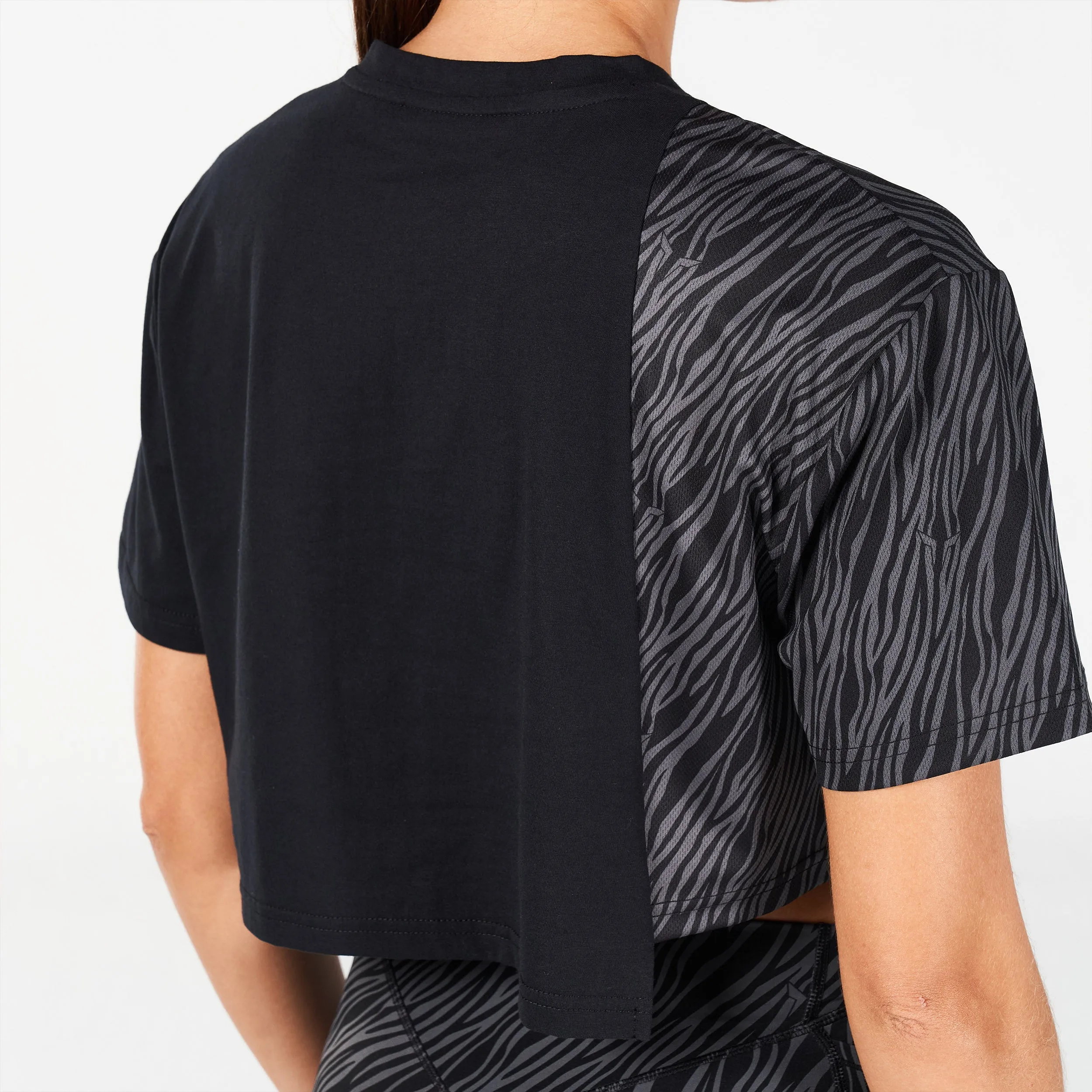 Core Wild Print Boxy Tee - Black