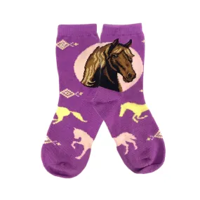 Dream Purple Pony Kids Socks (Tween size)