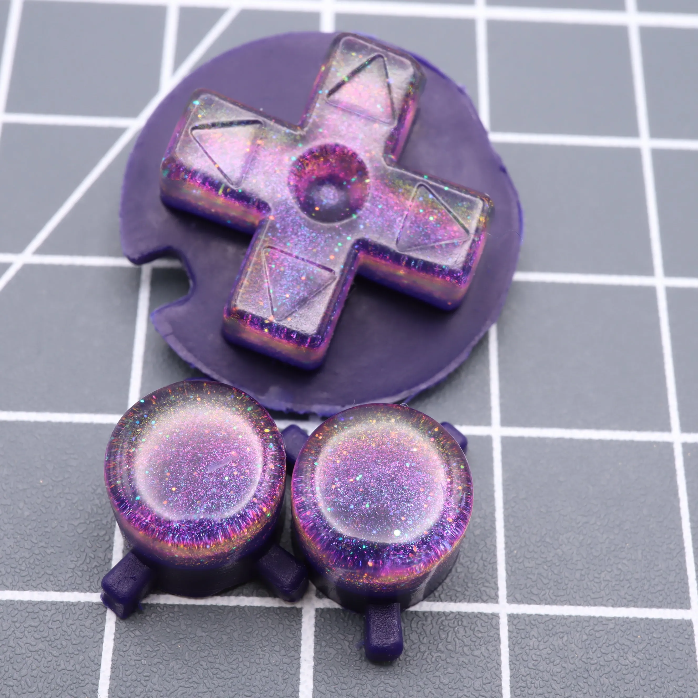 Game Boy Pocket Custom Cosmic Purple Buttons