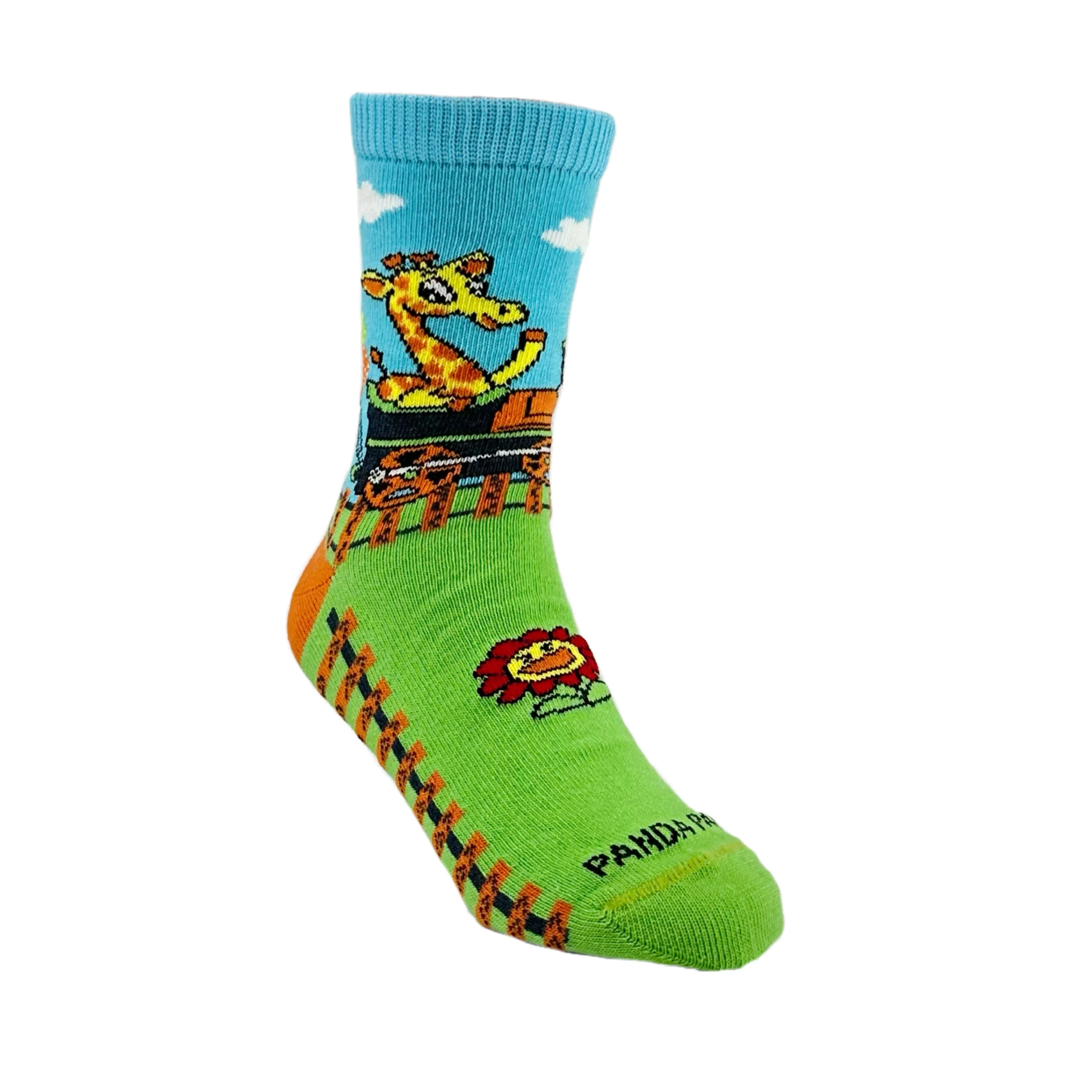 Giraffe in a Train Socks from the Sock Panda (Ages 3-7)