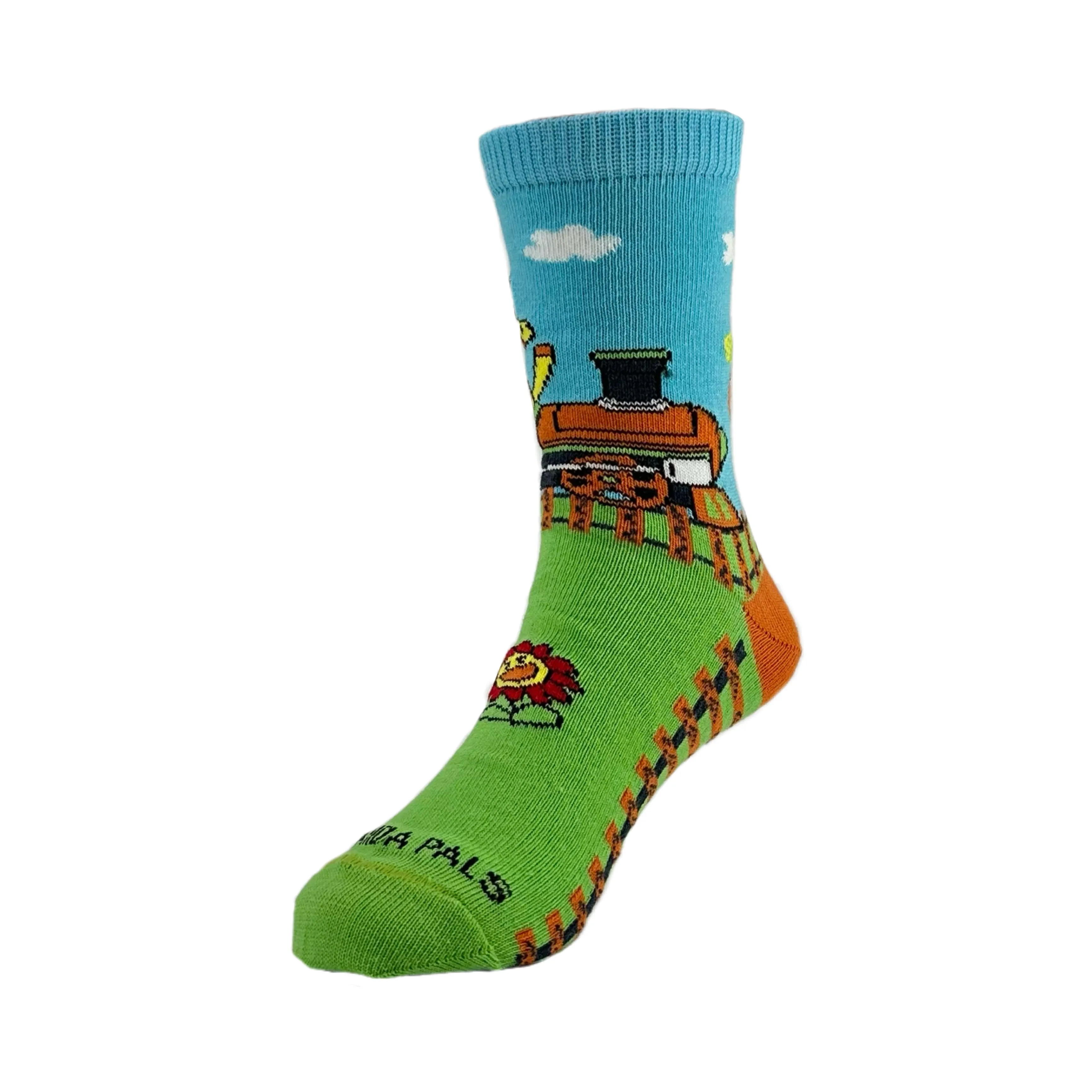 Giraffe in a Train Socks from the Sock Panda (Ages 3-7)