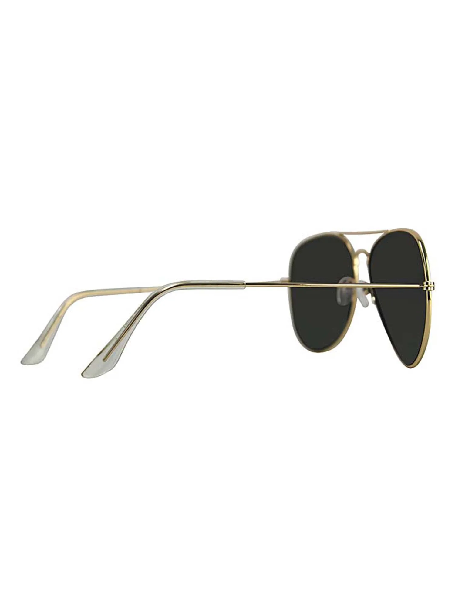 Gold Frame Yellow Mirror Lens Aviator Sunglasses With Case