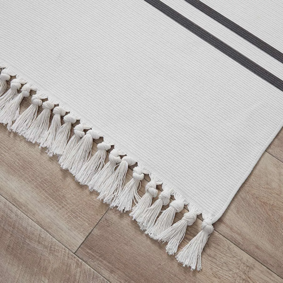 Kobie Cotton Blend Striped Floor Rug - Large