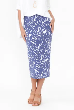 Lilac Leaf Bamboo Maxi Tube Skirt