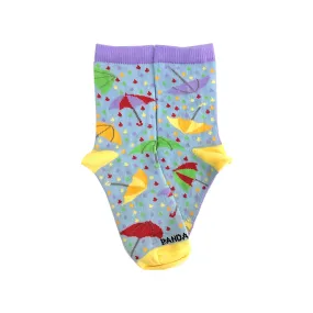 Lovely Purple Umbrella Socks (Ages 3-7) from Sock Panda