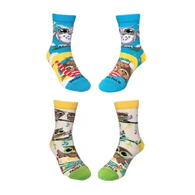 Magical Owls Socks (Set of Two) (Ages 3-7) from the Sock Panda