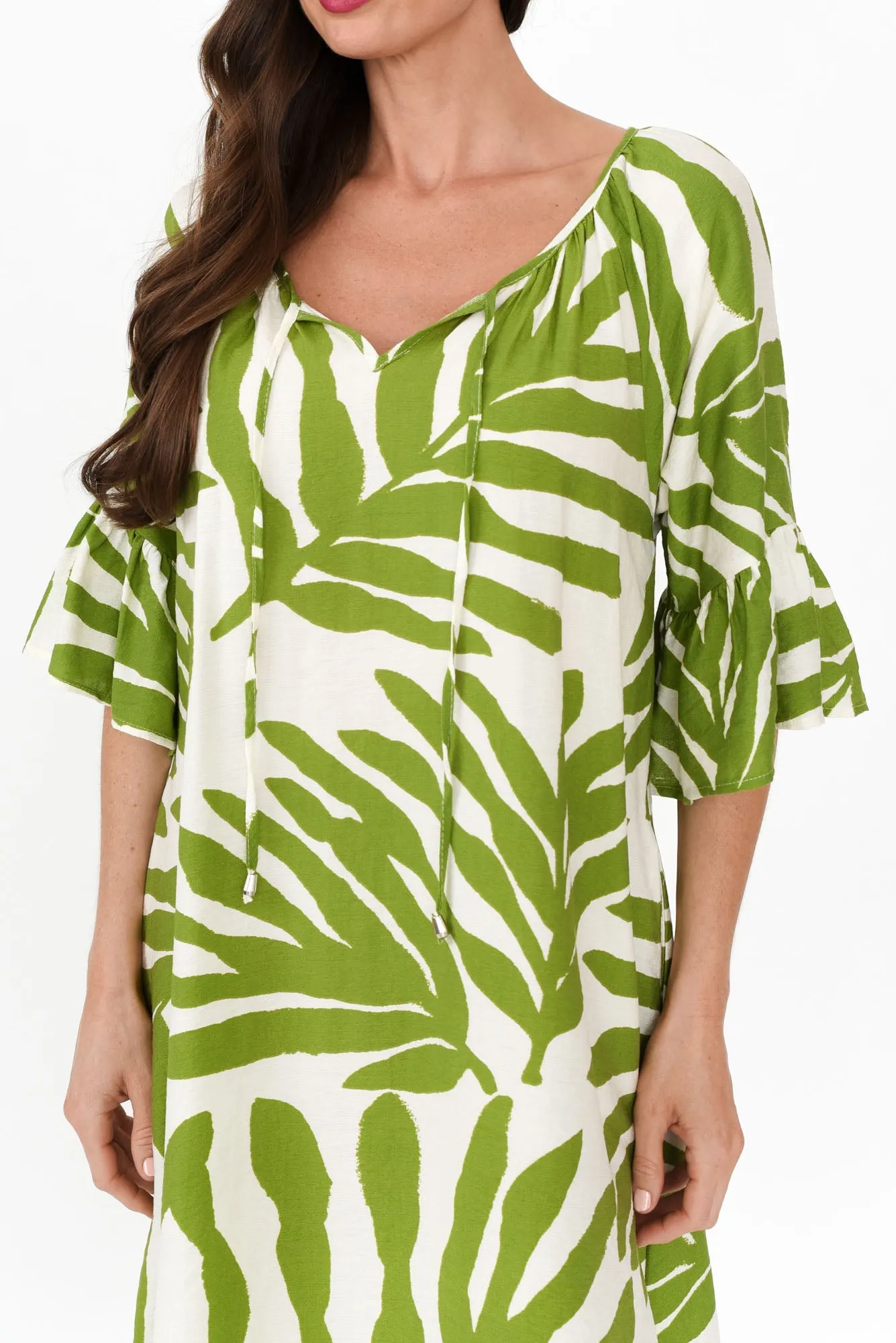 Mariella Green Palm Pocket Dress