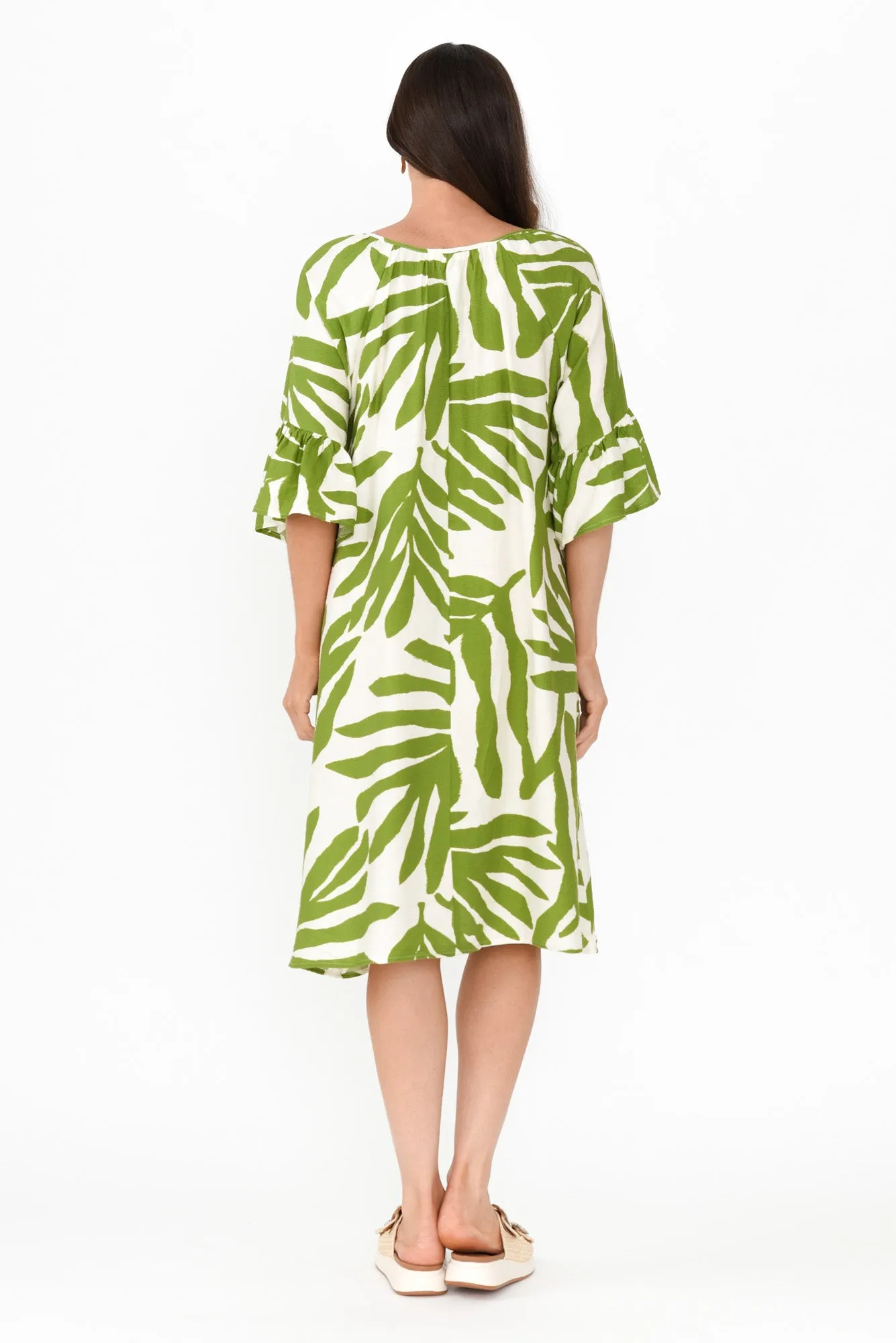 Mariella Green Palm Pocket Dress