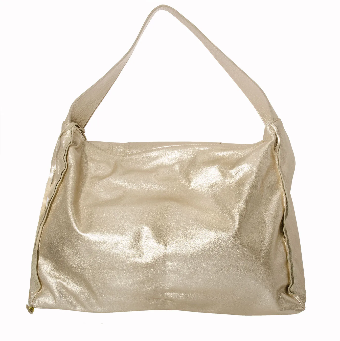 Marnie Bugs Josephine Handbag in Metallic Gold Leather