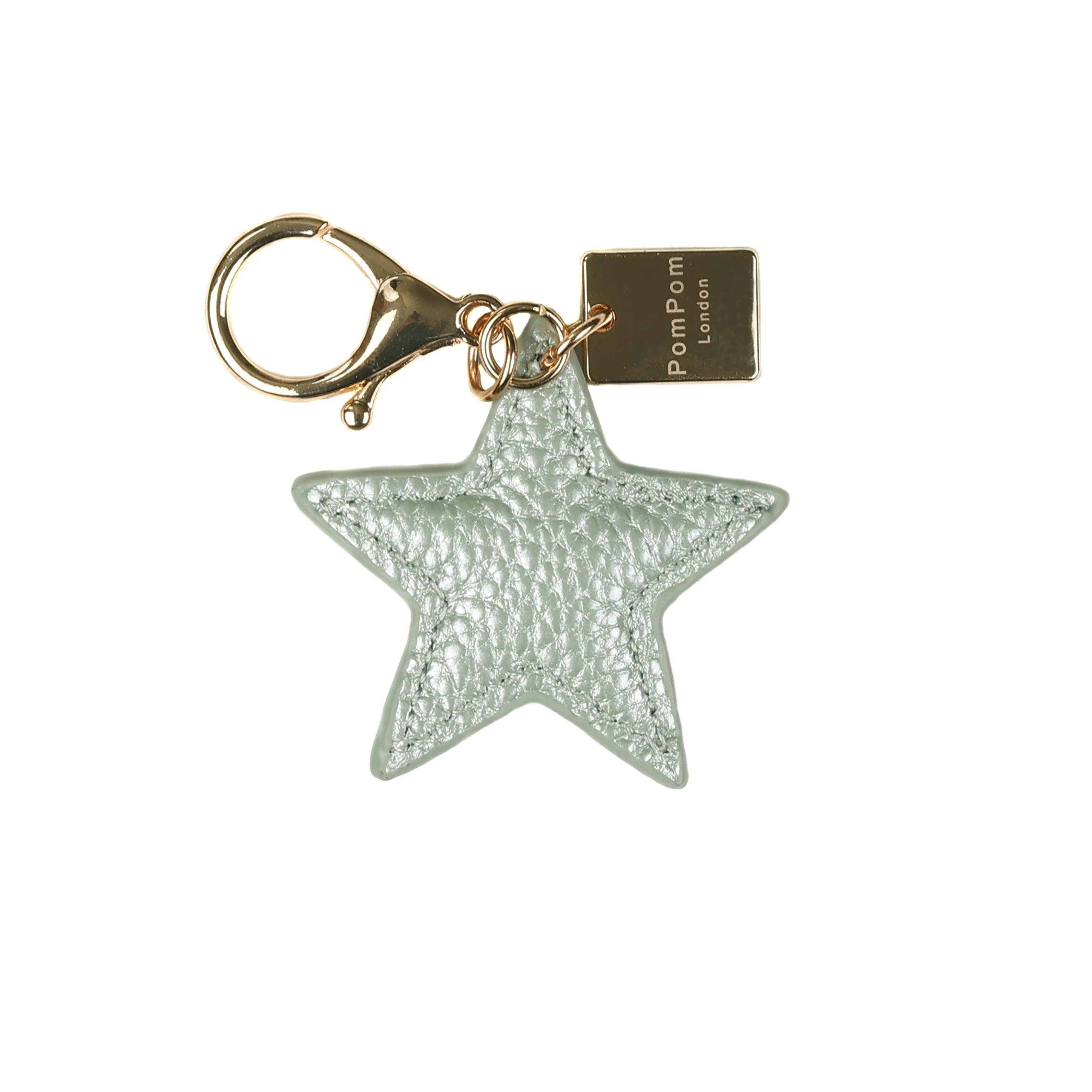 Metallic Mint Green Star Keyring