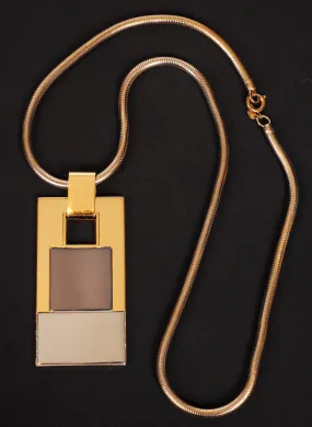 Modernist Pendant Necklace by Lanvin Paris Vintage 1960s