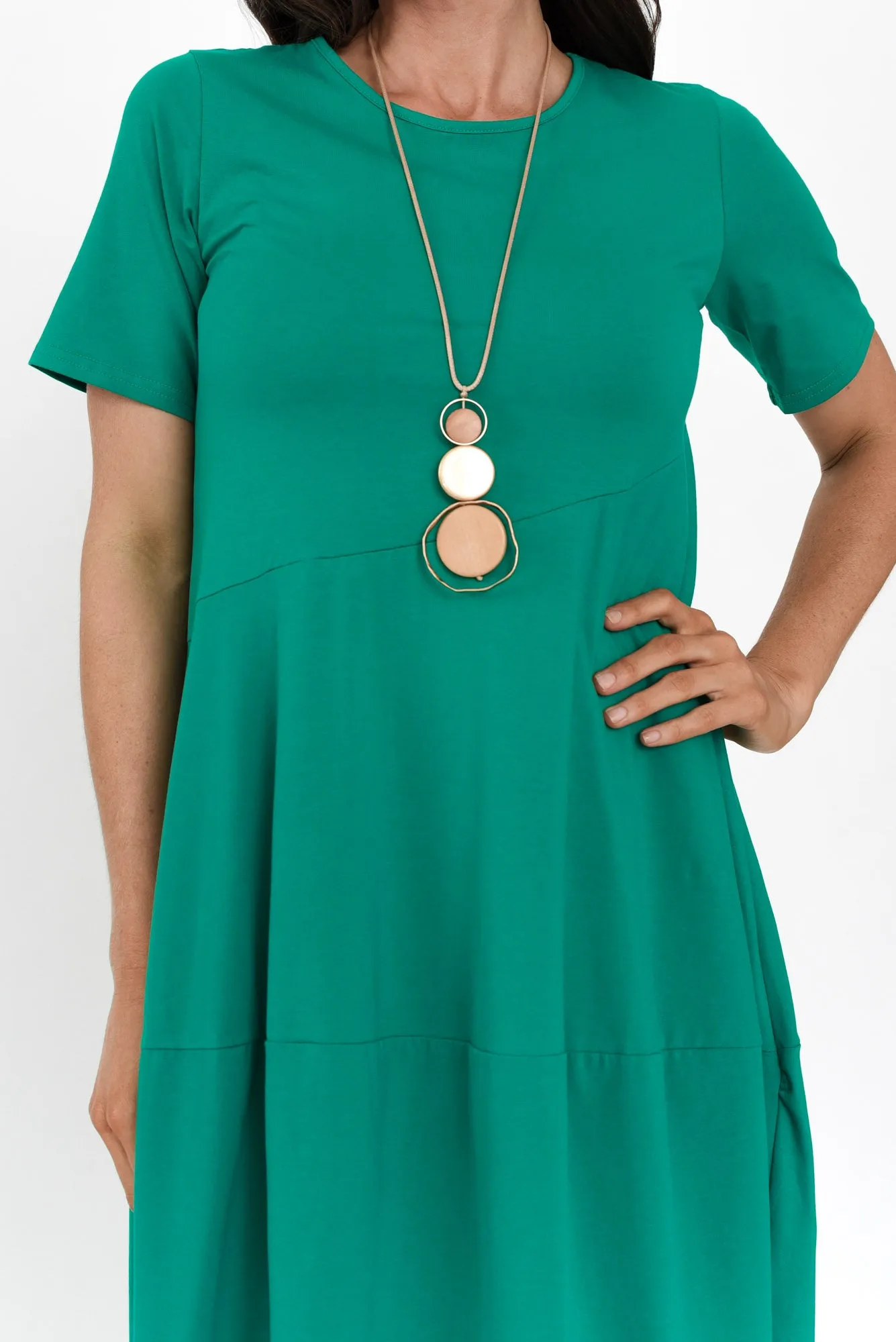 Morgan Teal Diagonal Seam Dress