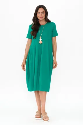 Morgan Teal Diagonal Seam Dress