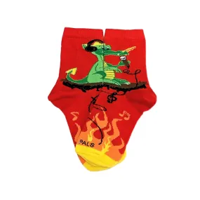 Music Dragon on Fire Socks (Ages 3-7) from the Sock Panda