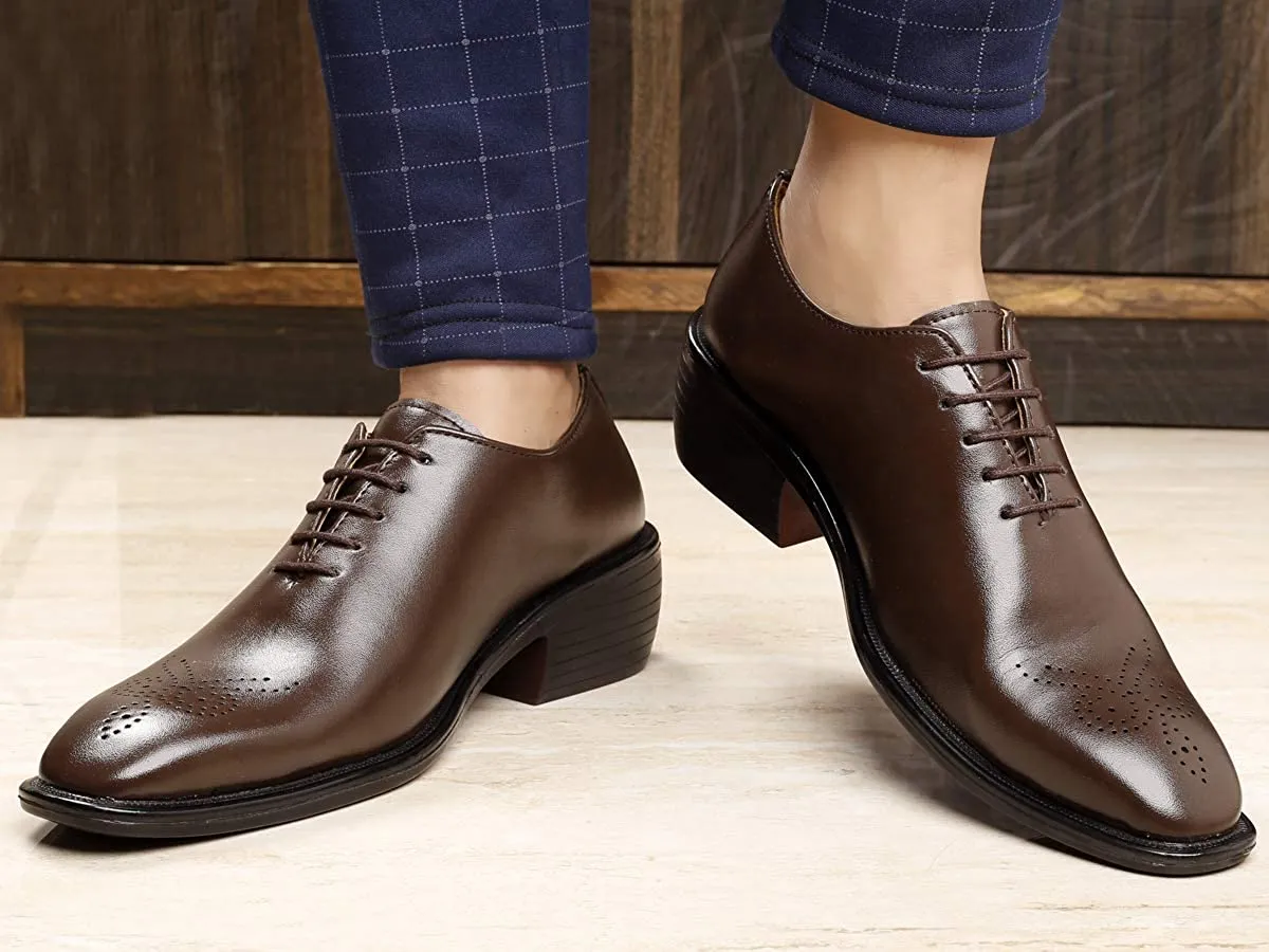 New Arrival Brown Height Increasing Casual, Formal And Party Wear Shoes-JonasParamount