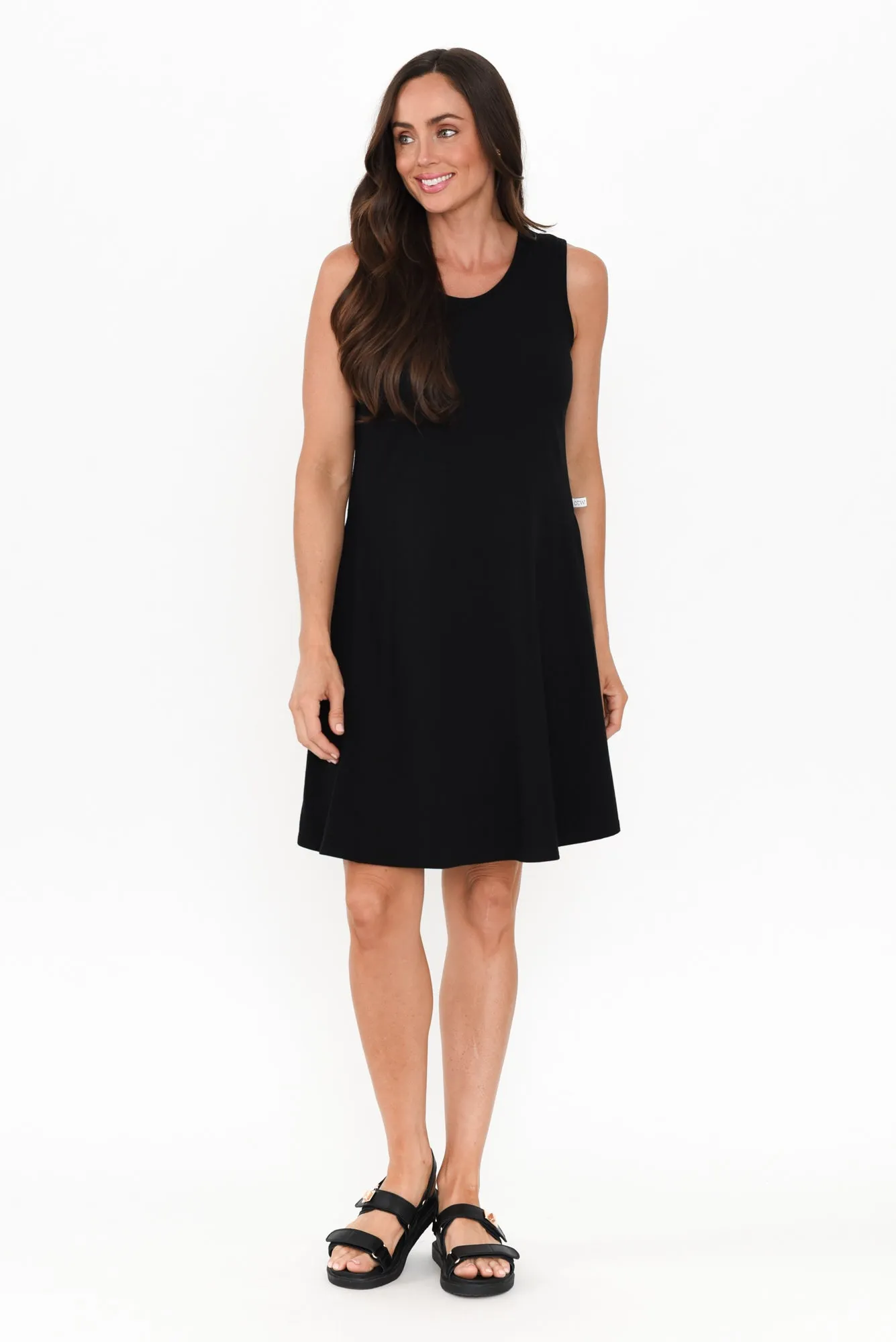 Roxanne Black Swing Dress