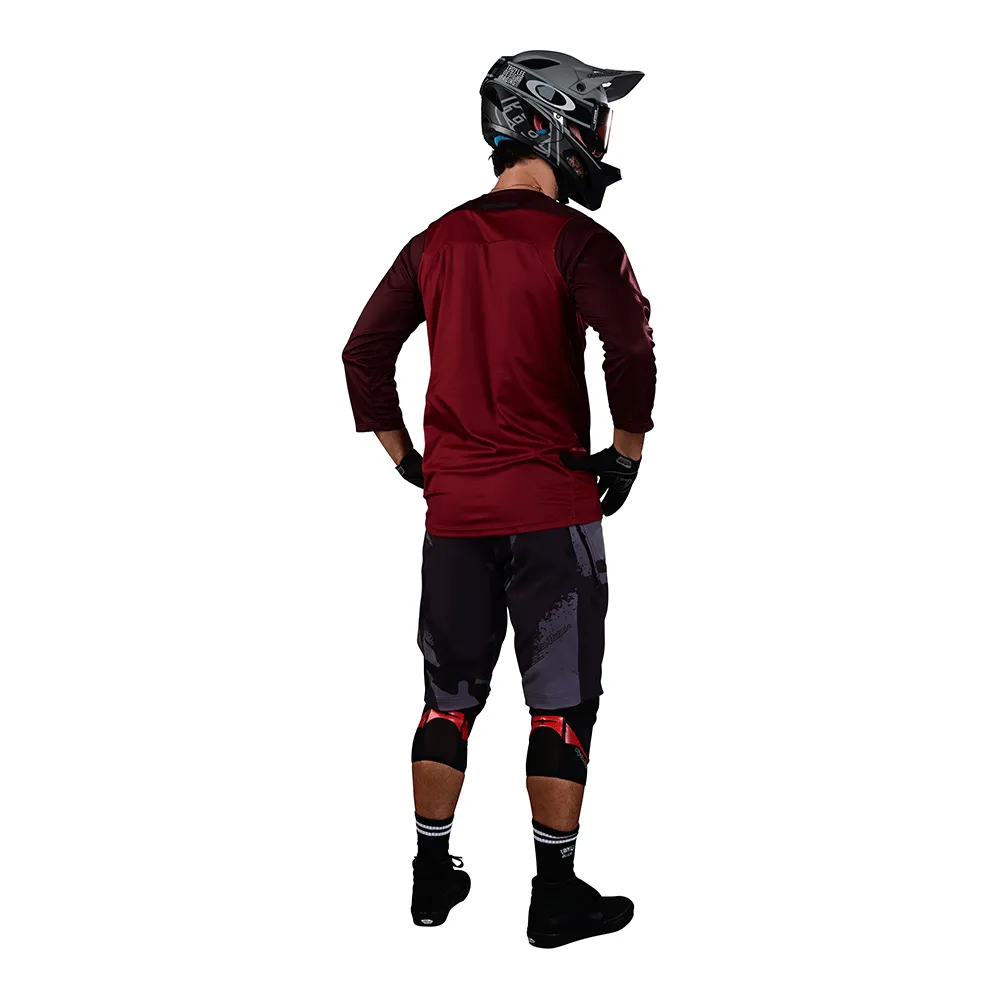 Ruckus 3/4 Jersey Camber Oxblood