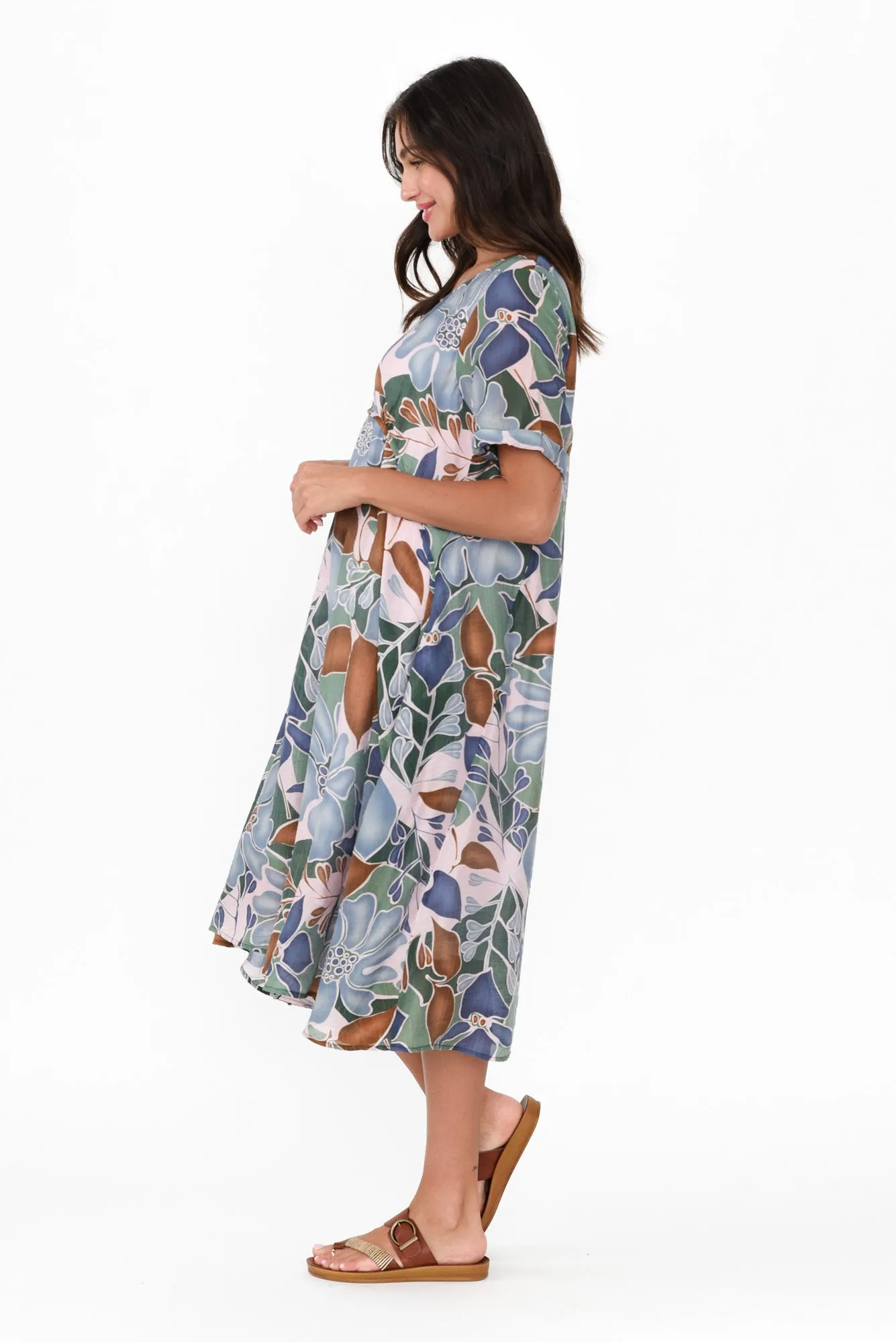 Sora Blue Blossom Crescent Dress