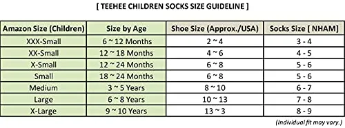 TeeHee Little Girls Cotton Basic Crew Socks 6 Pair Pack (K2039AST)