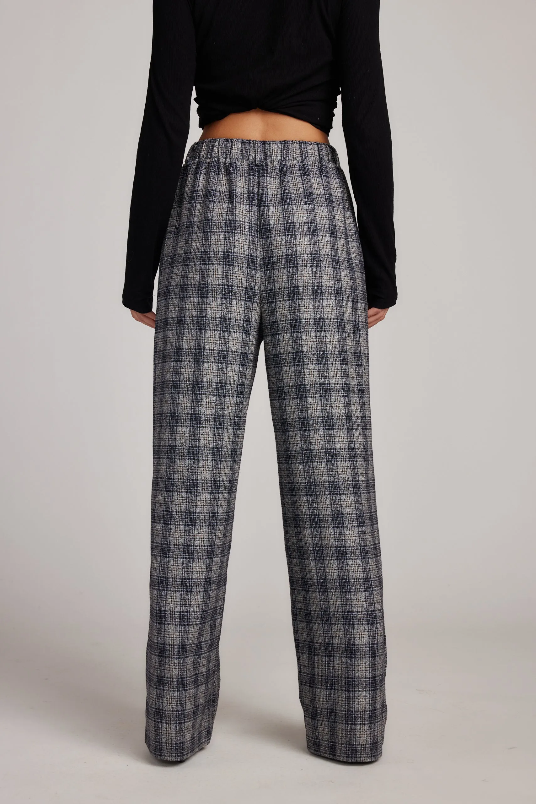 Thomas Grey Plaid Trousers