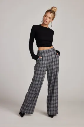 Thomas Grey Plaid Trousers