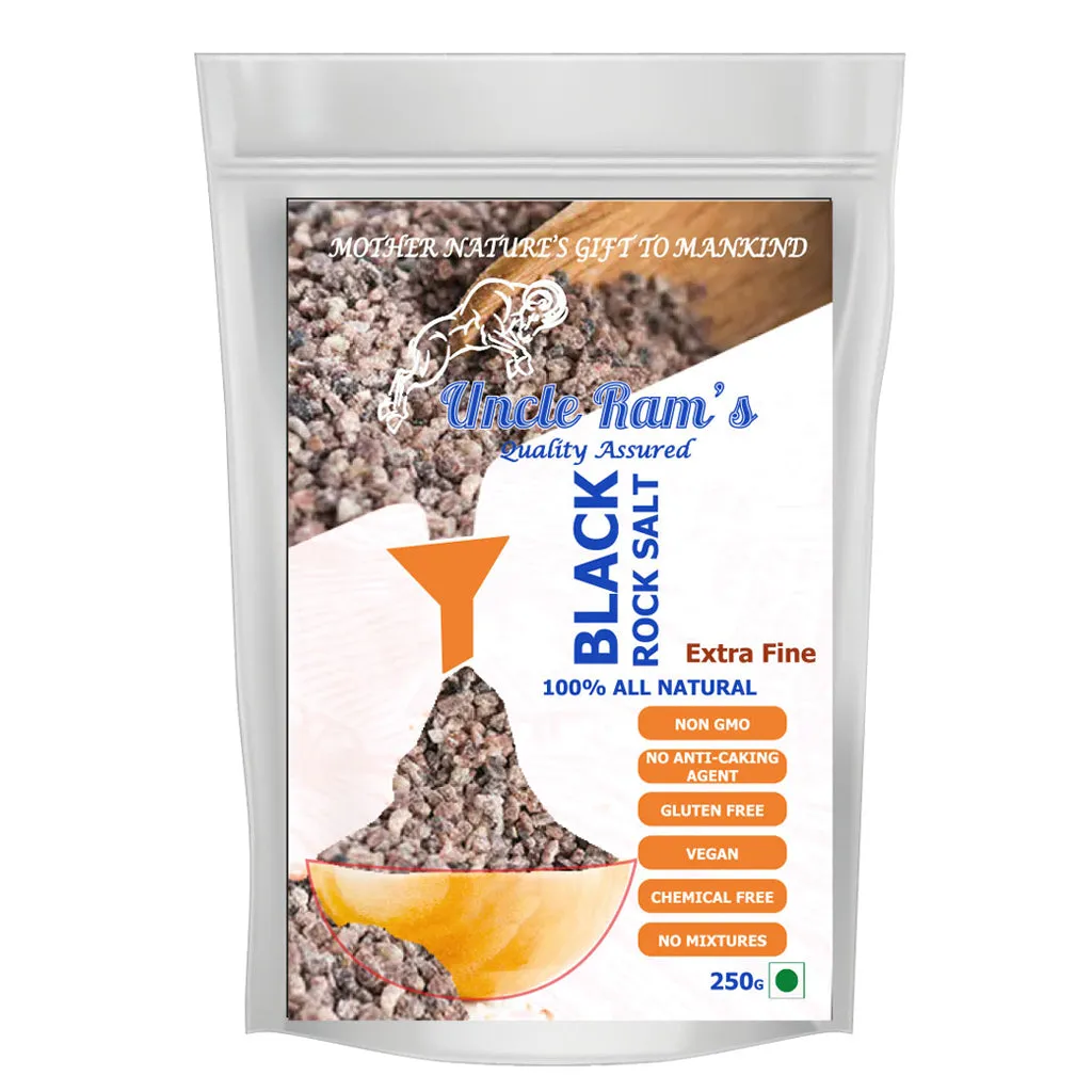 Uncle Ram's Black Rock Salt - Fine (250g)