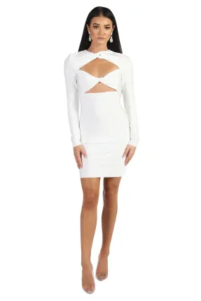 Vienna Bandage Dress - White (L - Clearance Sale)