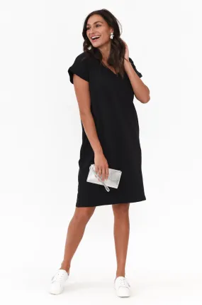 Zena Black T-Shirt Dress